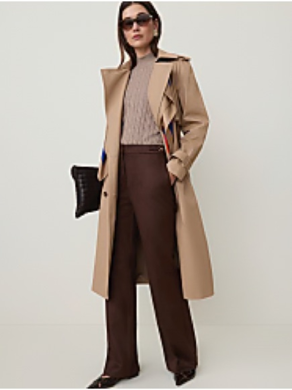 NWT Ann Taylor The Long Belted Trench Coat
